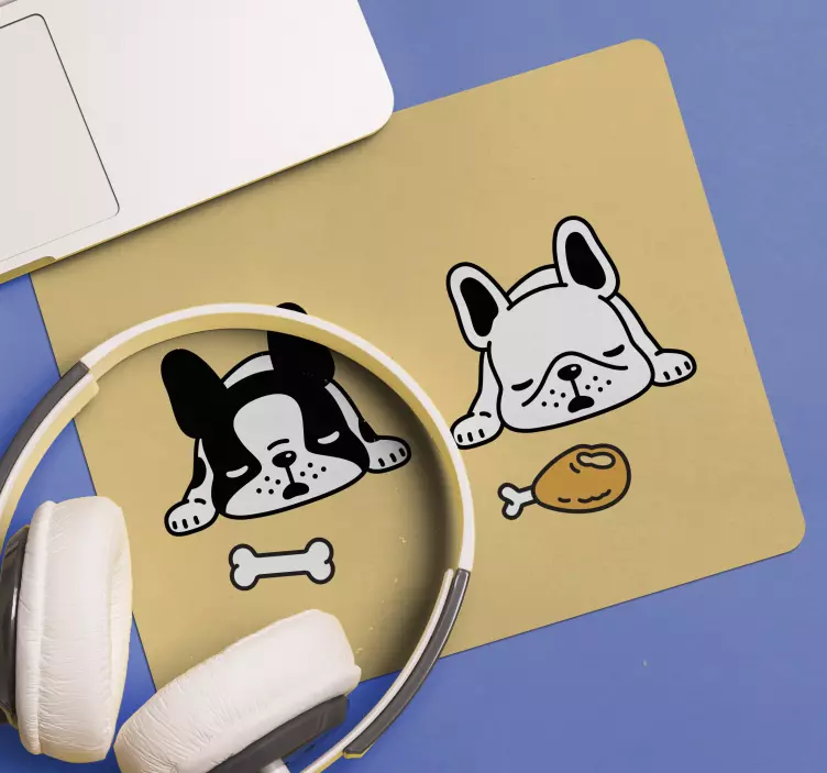 Mouse pad originais cães adormecidos duo - TenStickers