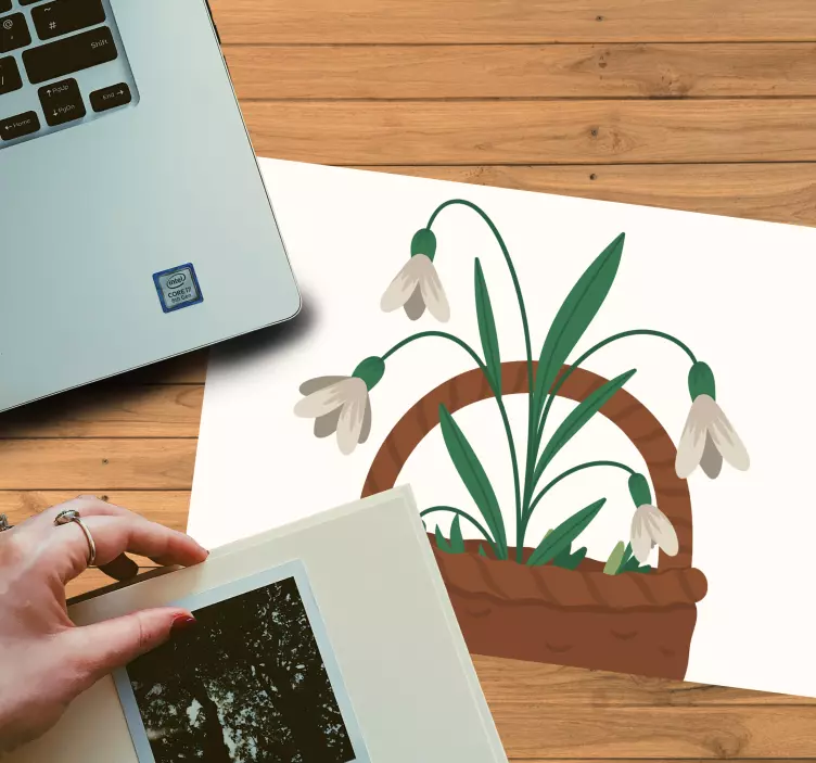 Mouse pad originais cesta de flocos de neve - TenStickers