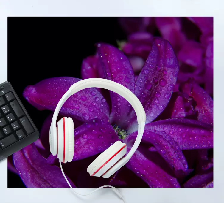 Mouse pad originais close-up floral vibrante - TenStickers