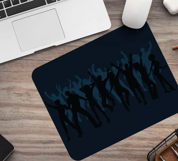 Mouse pad originais colagem de silhuetas de dança - TenStickers