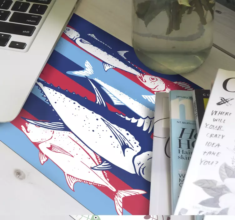 Mouse pad originais com animais de pesca - TenStickers