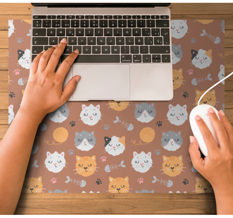 Mouse pad originais com carinhas felinas adoráveis - TenStickers