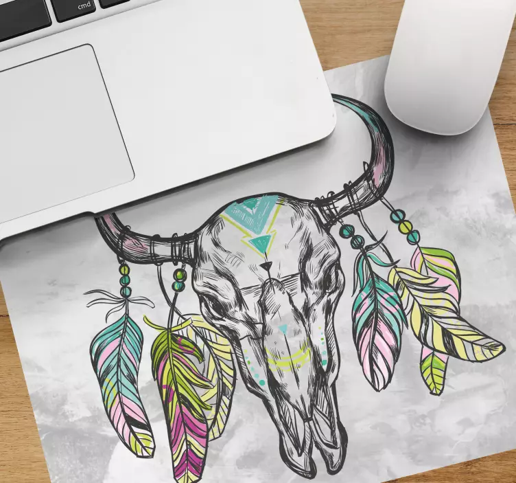 Mouse pad originais com decoração de caveira estilizada - TenStickers