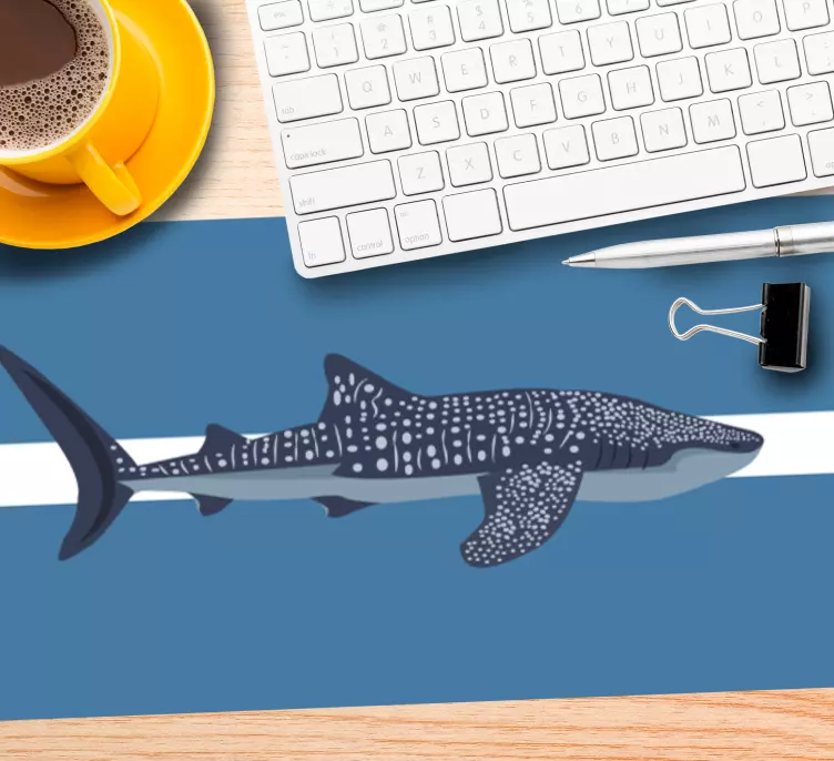Mouse pad originais com design de tubarão nadando - TenStickers
