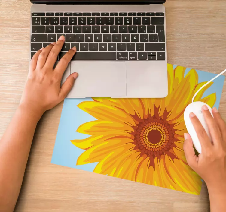 Mouse pad originais com estampa de girassol brilhante - TenStickers