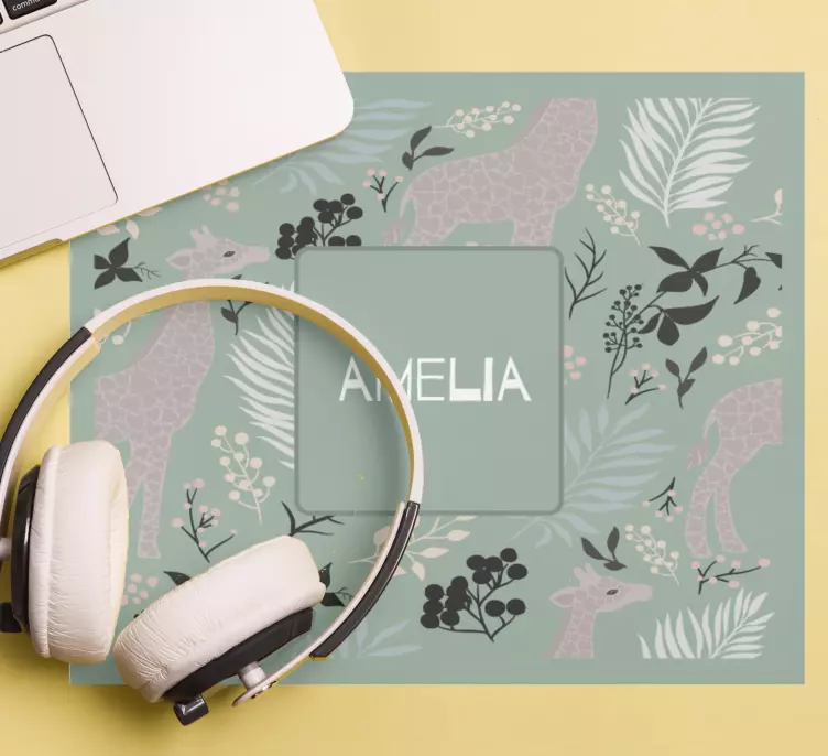 Mouse pad originais com estampa floral animal - TenStickers