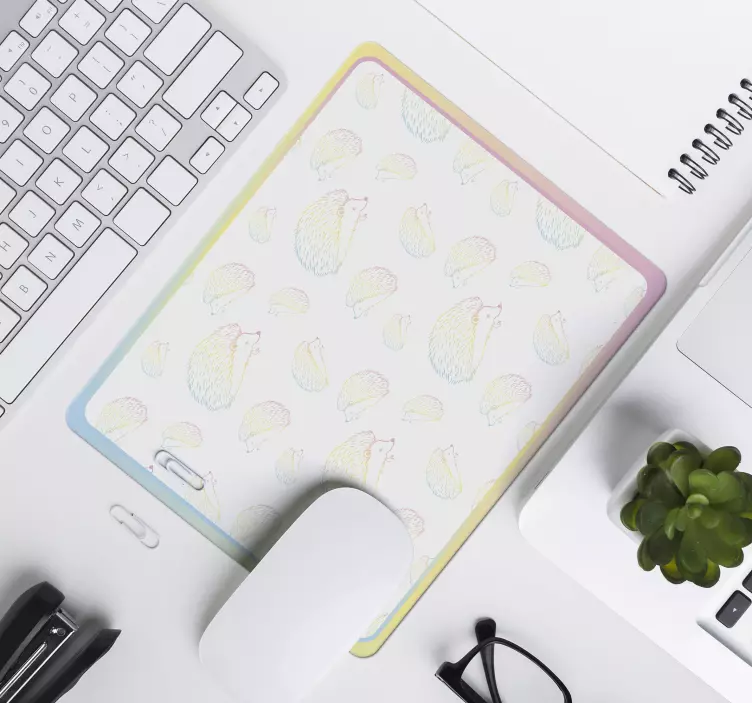 Mouse pad originais com ilustração de ouriço fofo - TenStickers