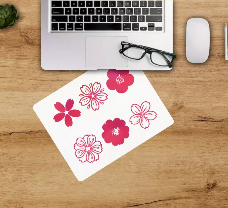 Mouse pad originais com motivo floral florido - TenStickers