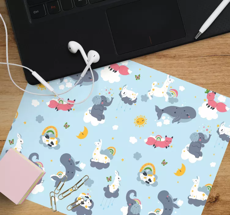 Mouse pad originais com padrão de animais divertidos - TenStickers
