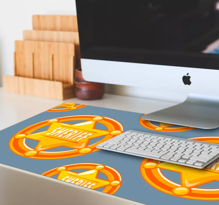 Mouse pad originais com padrão de estrela de xerife - TenStickers