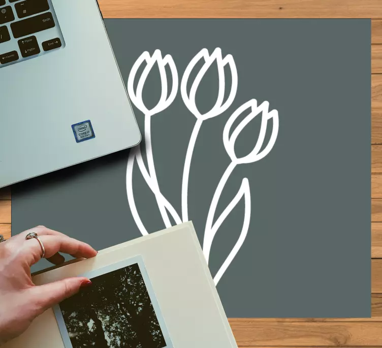 Mouse pad originais com padrão floral elegante - TenStickers