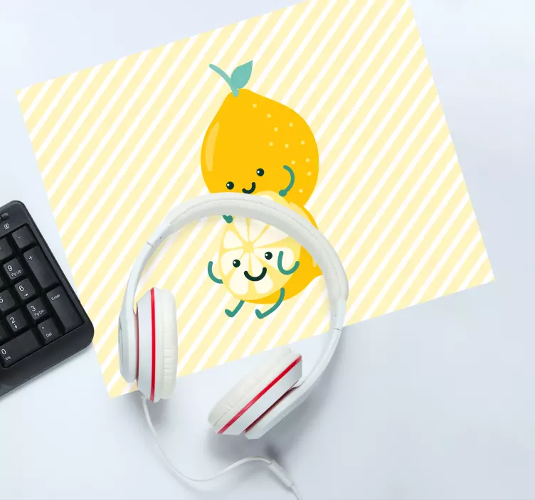 Mouse pad originais com personagens frutais fofos - TenStickers