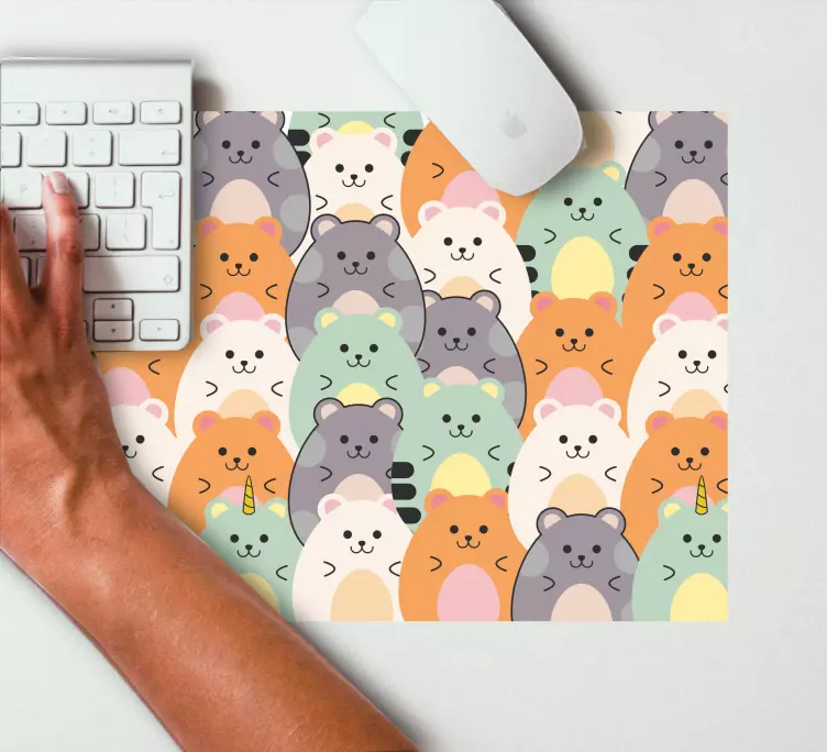Mouse pad originais com rostos de animais fofos - TenStickers