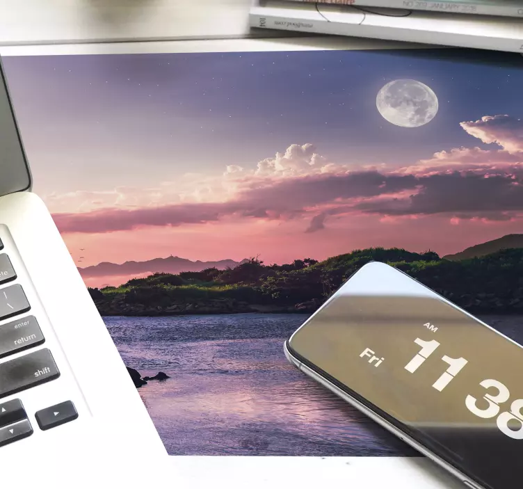 Mouse pad originais crepúsculo do rio cênico - TenStickers