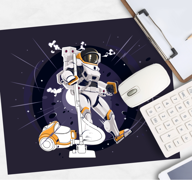 Mouse pad originais design de astronauta no espaço - TenStickers