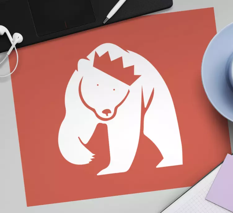 Mouse pad originais design de urso regal - TenStickers