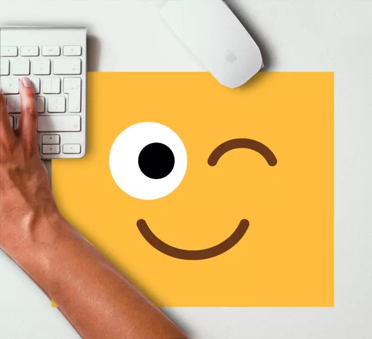 Mouse pad originais expressão amarela alegre - TenStickers