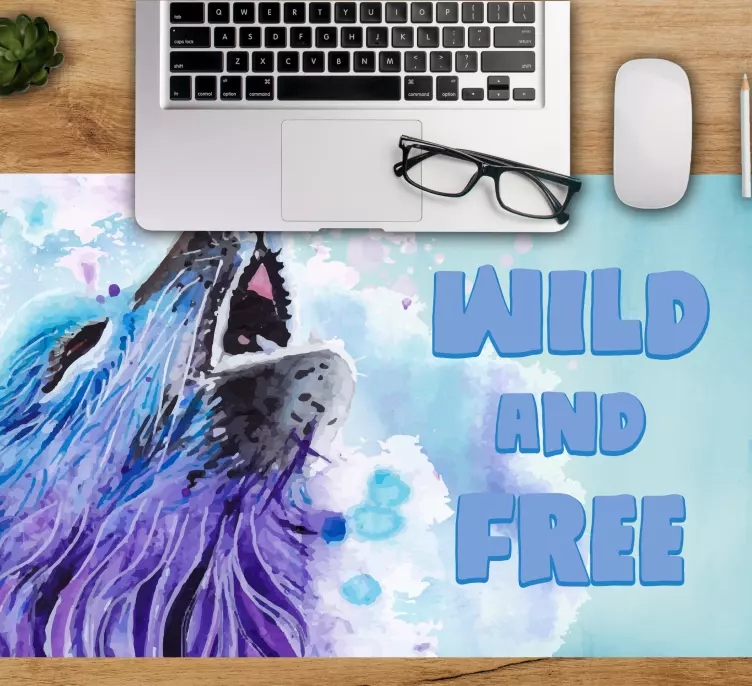 Mouse pad originais expressão do lobo uivando - TenStickers