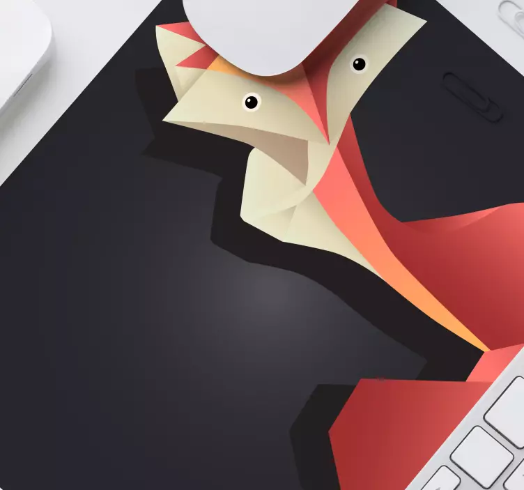 Mouse pad originais figura de raposa abstrata - TenStickers