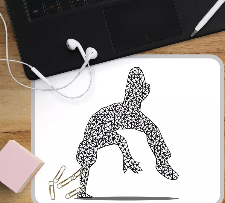 Mouse pad originais figura geométrica preta - TenStickers