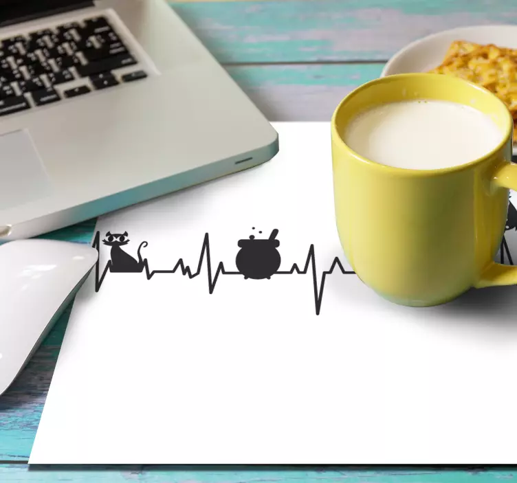 Mouse pad originais figuras de animais heartbeat - TenStickers