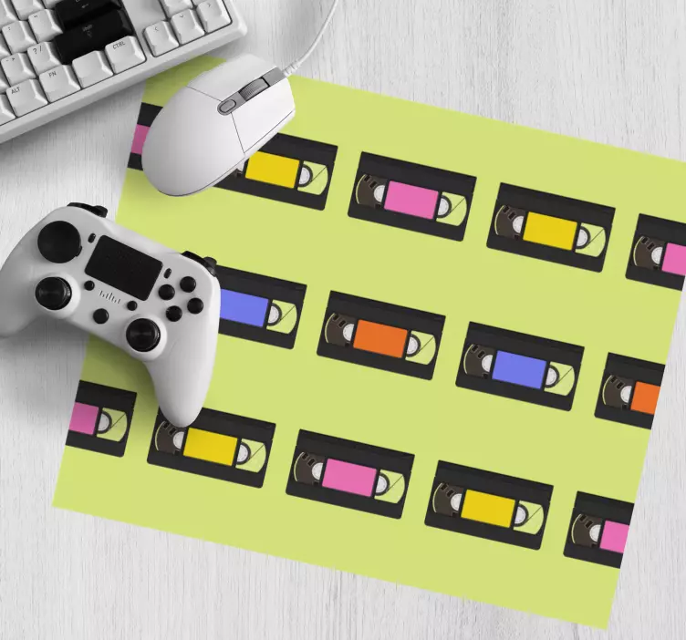 Mouse pad originais fitas cassete coloridas - TenStickers