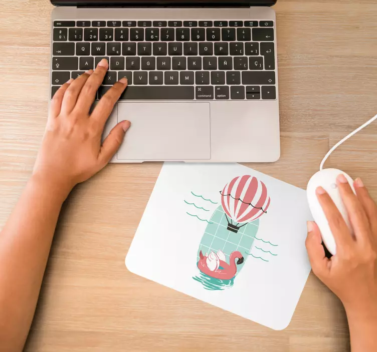 Mouse pad originais flutuante flamingo brincalhão - TenStickers