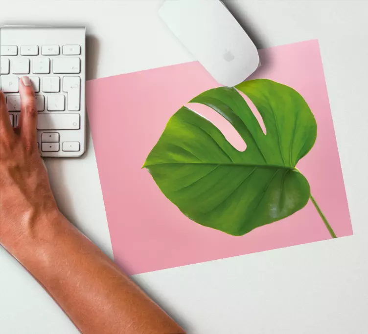 Mouse pad originais folha de monstera accent - TenStickers