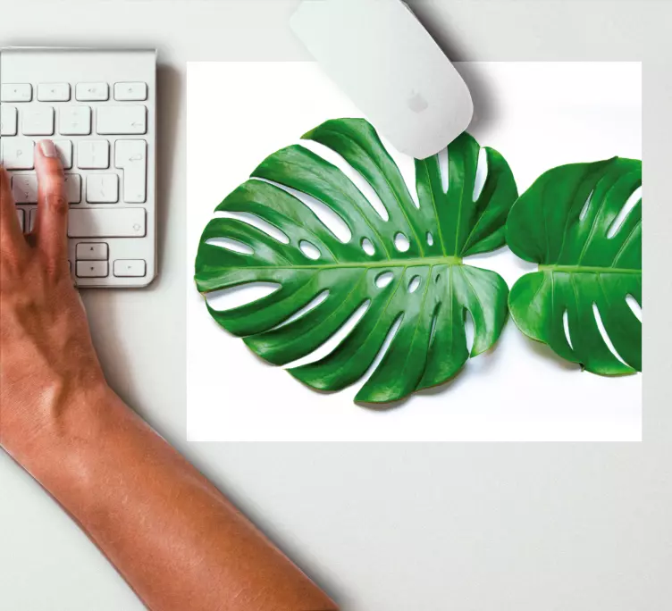 Mouse pad originais folha de monstera elegante - TenStickers