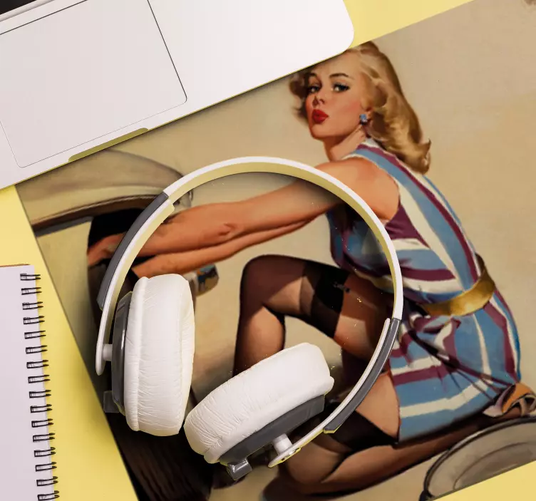 Mouse pad originais glamour vintage pinup - TenStickers