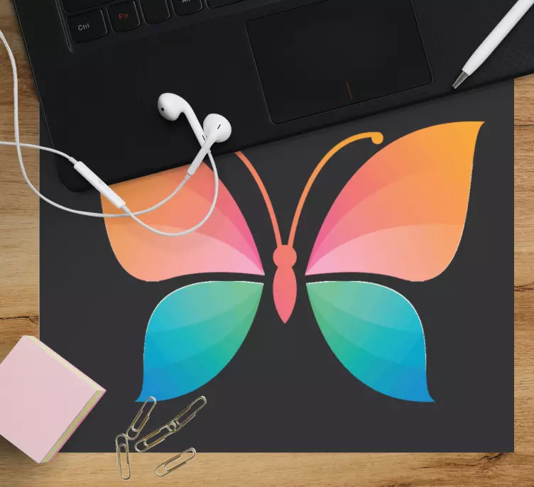 Mouse pad originais gráfico de borboleta colorida - TenStickers