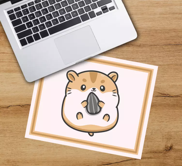 Mouse pad originais hamster fofo com semente - TenStickers
