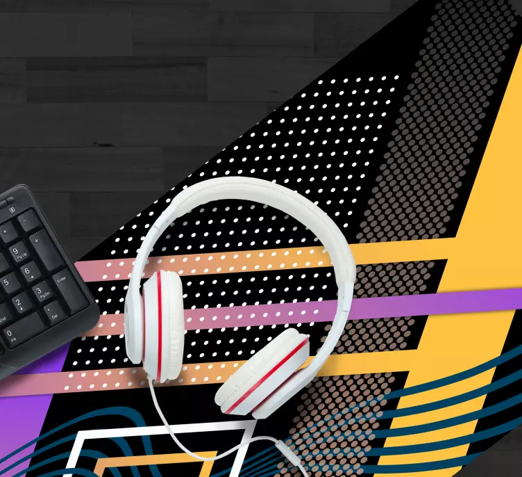 Mouse pad originais listras geométricas coloridas - TenStickers