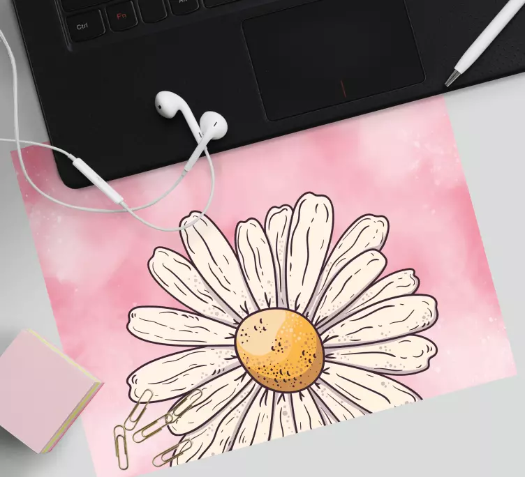 Mouse pad originais margarida alegre floral - TenStickers