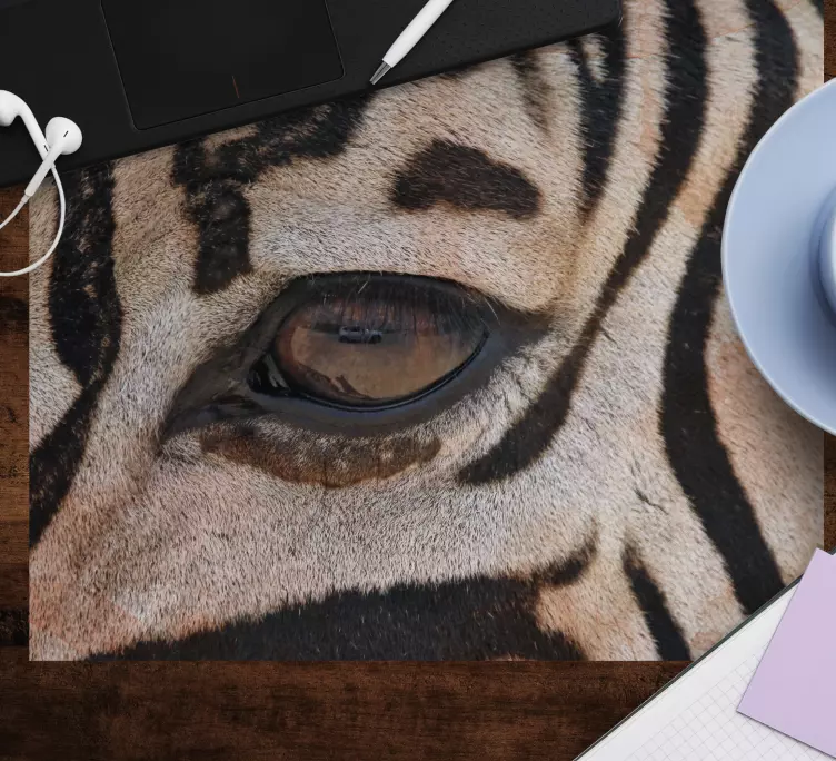 Mouse pad originais olho de tigre em close-up - TenStickers