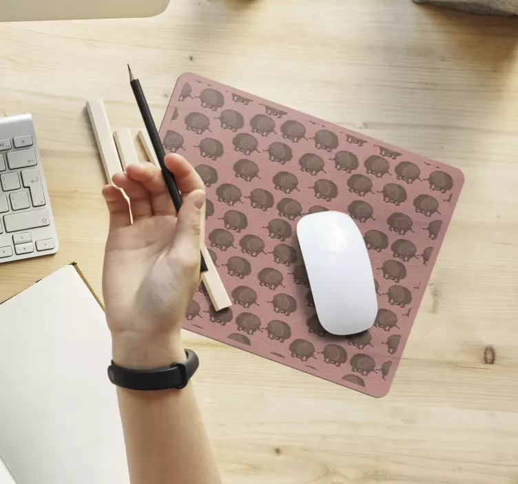 Mouse pad originais padrão de ouriço fofo - TenStickers
