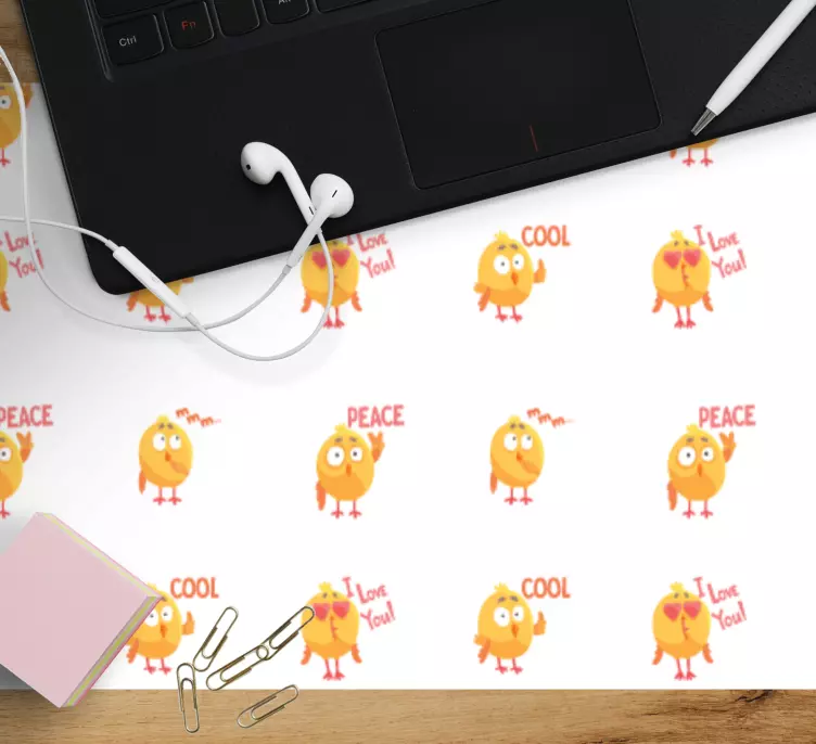 Mouse pad originais pássaros cartunistas alegres - TenStickers