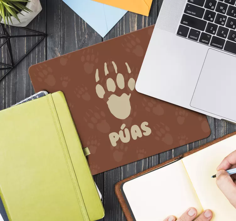 Mouse pad originais pegada de urso - TenStickers