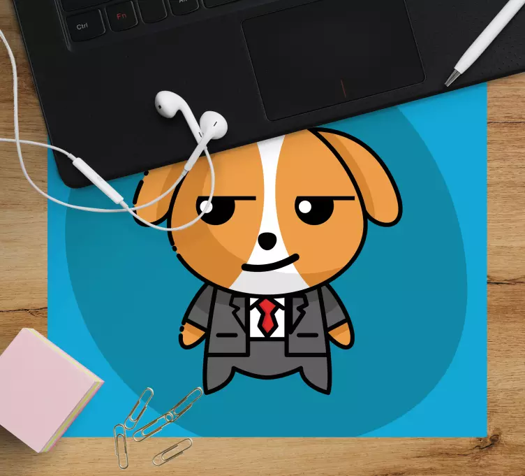 Mouse pad originais personagem canino elegante - TenStickers