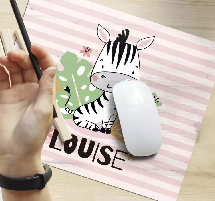 Mouse pad originais personagem zebra fofo - TenStickers