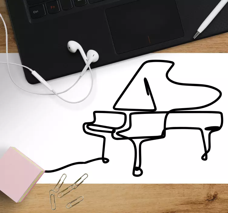 Mouse pad originais piano de cauda estilizado - TenStickers