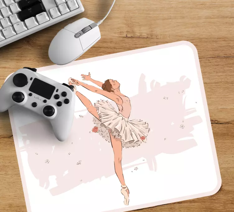Mouse pad originais pose de dança de bailarina - TenStickers