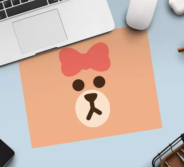 Mouse pad originais rosto de urso adorável - TenStickers