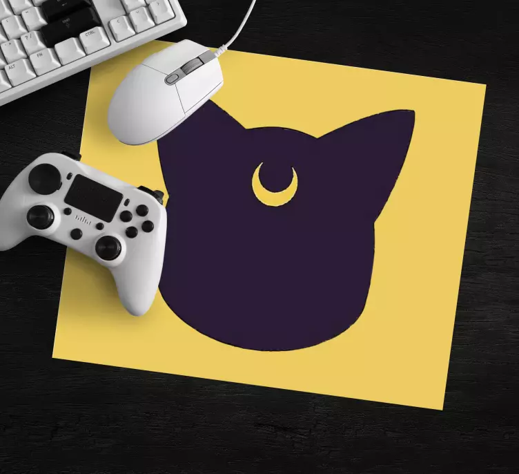 Mouse pad originais silhueta de gato estilizada - TenStickers