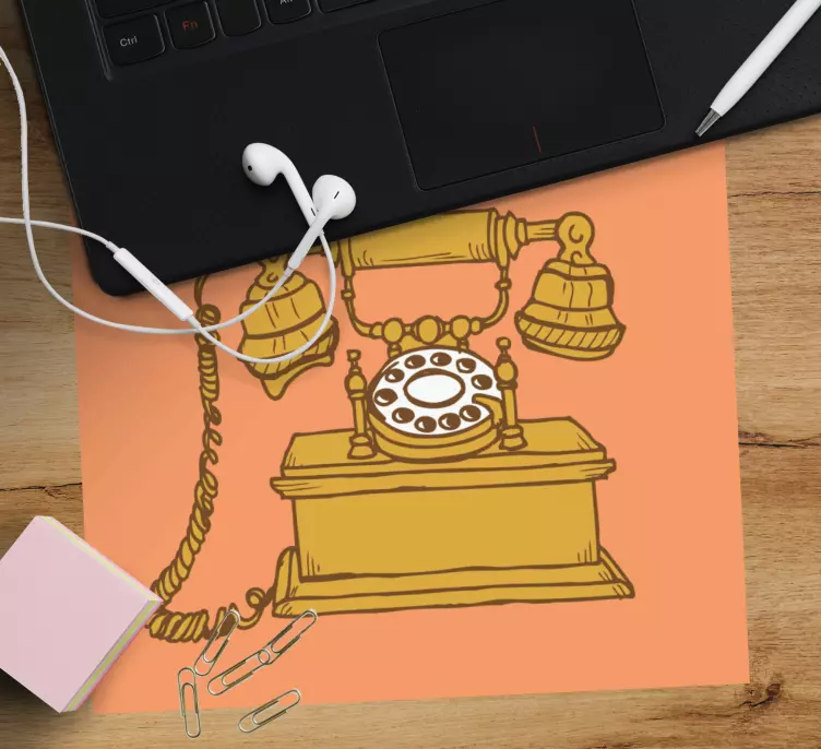 Mouse pad originais telefone rotativo clássico - TenStickers