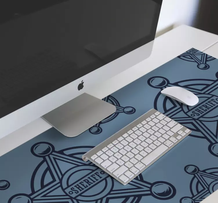 padrão de estrela do vaqueiro tapete de rato - TenStickers