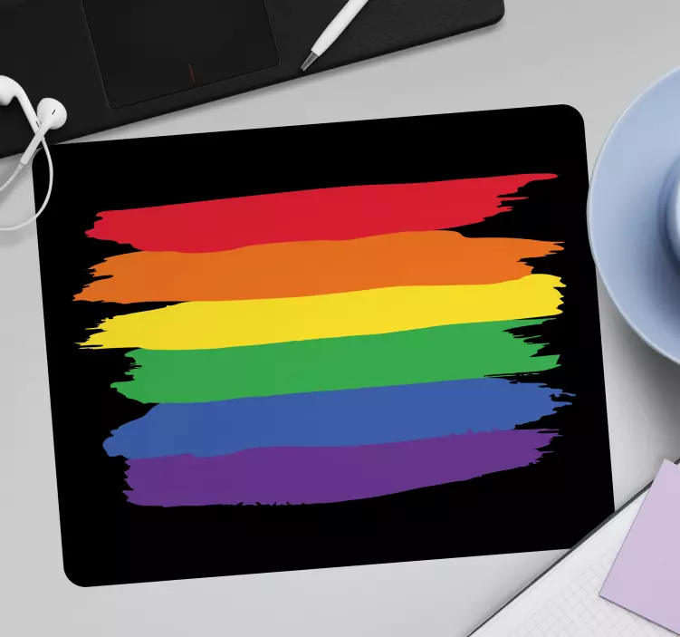Mousepads da bandeira do dia do orgulho da aguarela - TenStickers