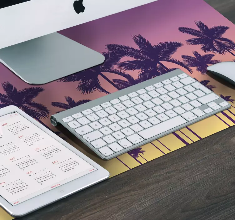 Tapete de rato sol 70's Palmeiras do sol - TenStickers