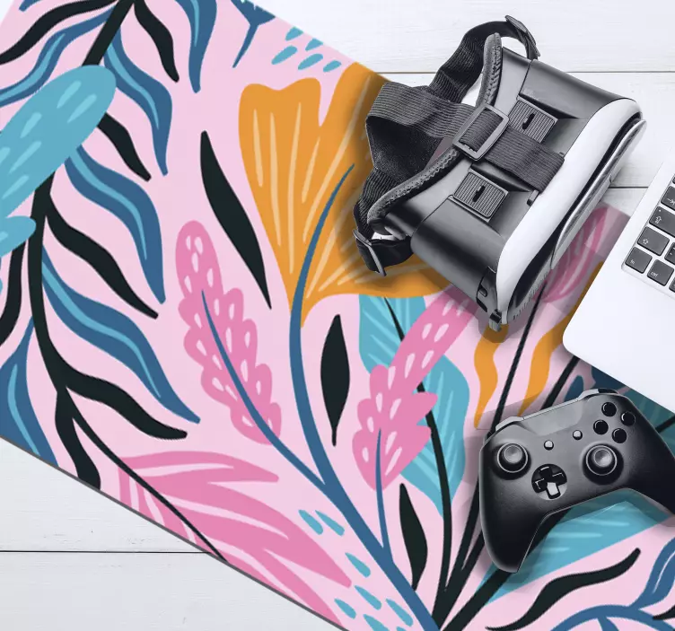 Tapetes de rato com texturas padrão de flores - TenStickers