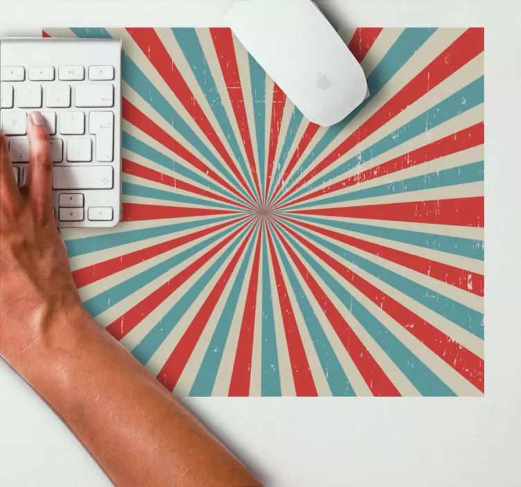 Tapetes de rato com texturas e padrões Padrão retro pré-lavagem a - TenStickers